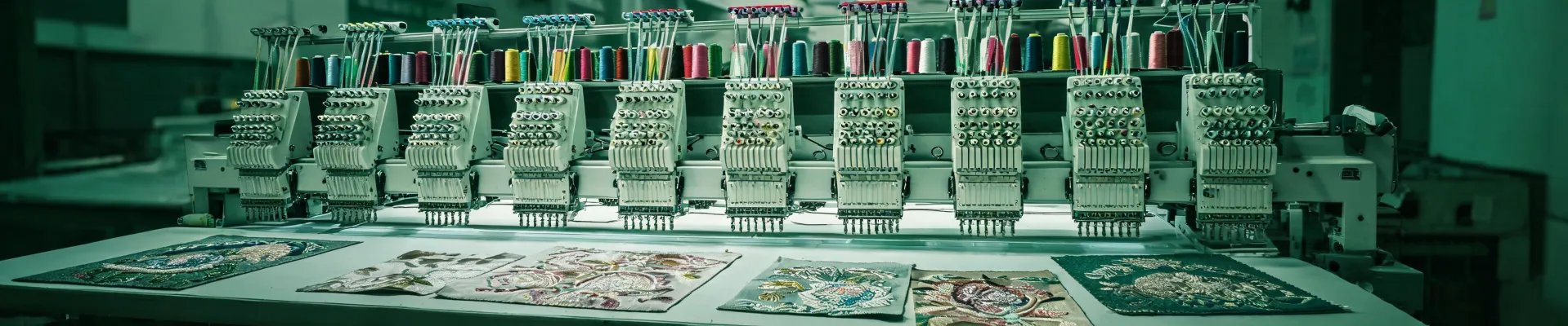 Industrial embroidery article header