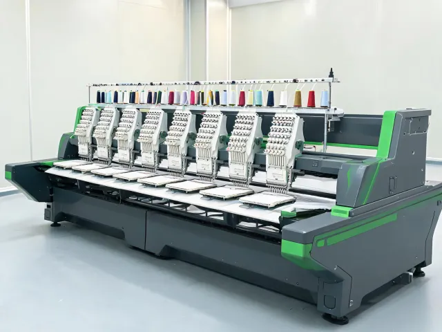 Multi-head Barudan embroidery machine