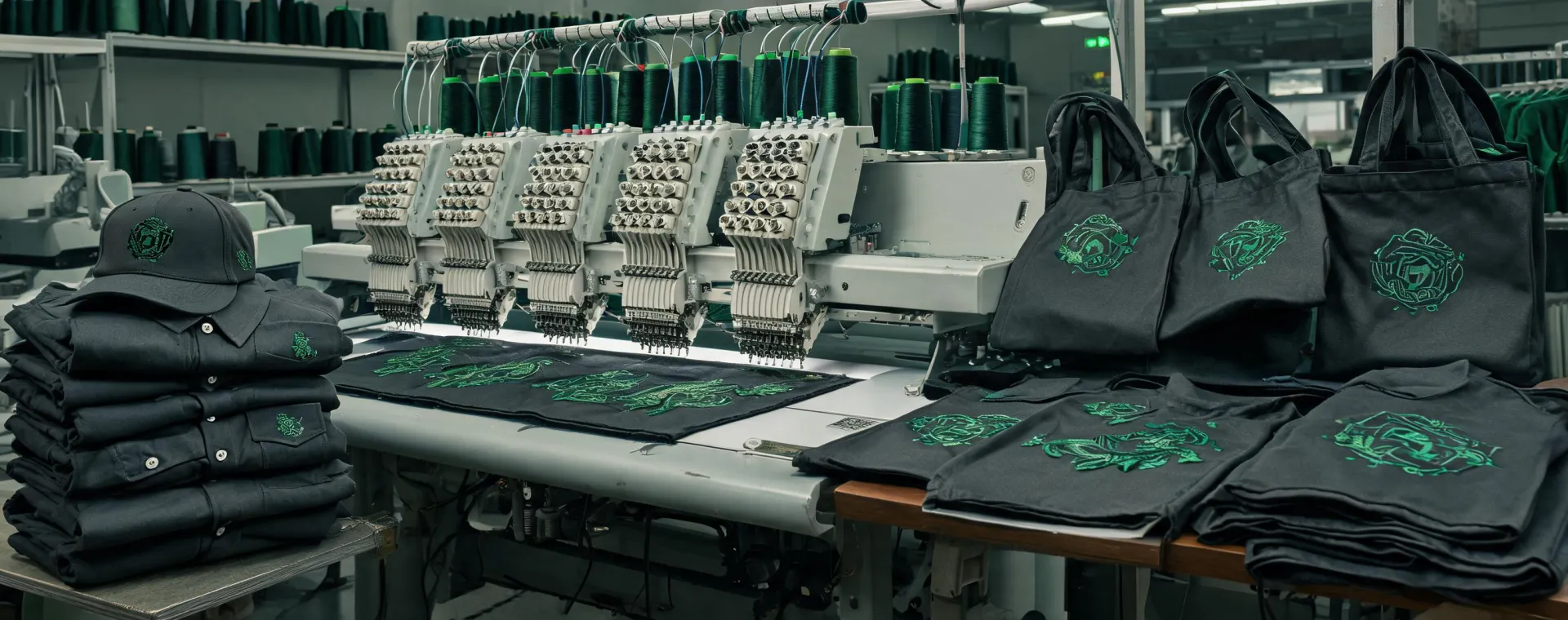 Embroidery production applications across apparel and accessories