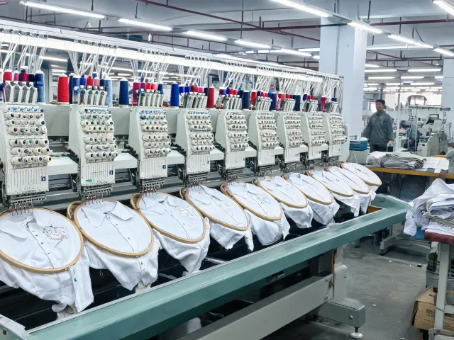Apparel embroidery production