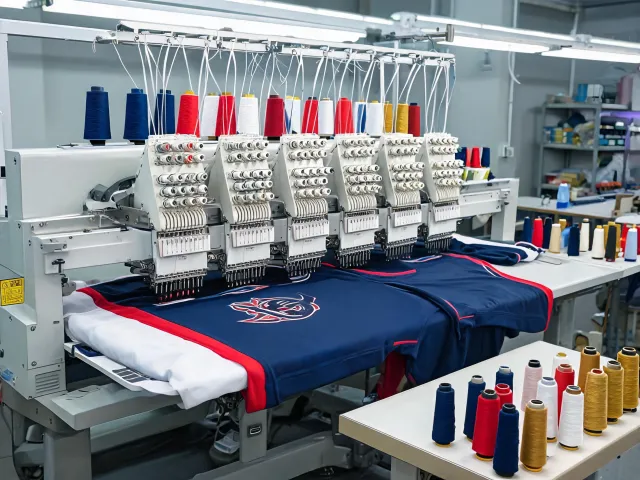 Teamwear embroidery production
